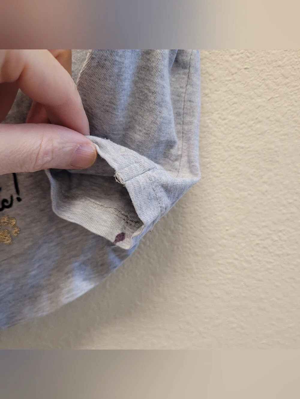 Gymboree Light Gray Long Sleeve Tee with Kitty Accents Size 6